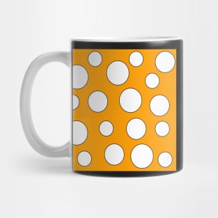 Orange and White Polka Dots Mug